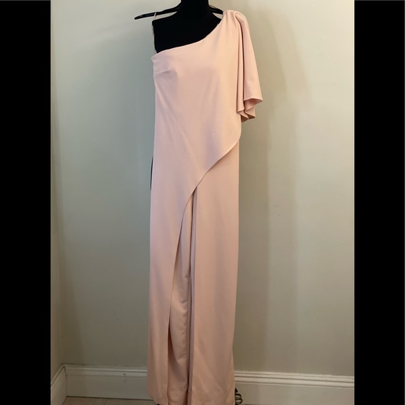 Adrianna Papell Flutter One Shoulder Jumpsuit - Picture 4 of 6